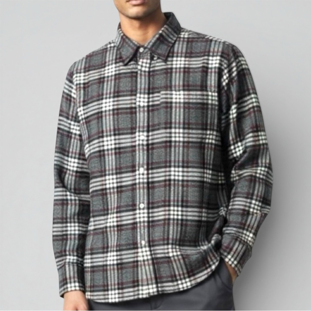 Club Monaco Heavy Wool Flannel Shirt